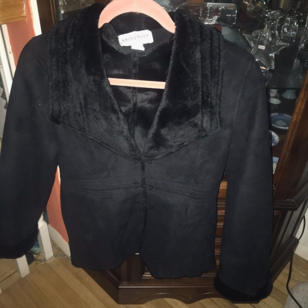 White House Black Market Black Winter Jacket Sz XS